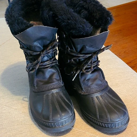 Sorel Men’s Black Fur-Lined Winter Boots CARIBOU™ Men main image 4